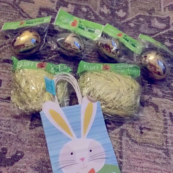 Easter  Bundle of Grass Decorative Bags Golden Eggs - Picture 8 of 8